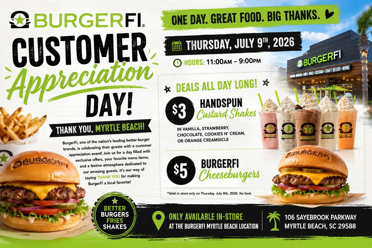 BurgerFi Myrtle Beach Customer Appreciation Event